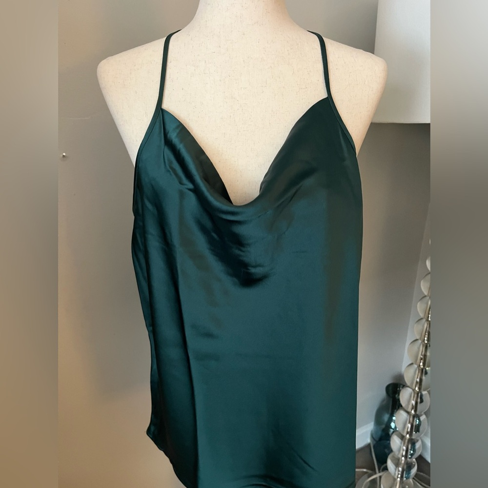 Pleione dark forest green camisole tank